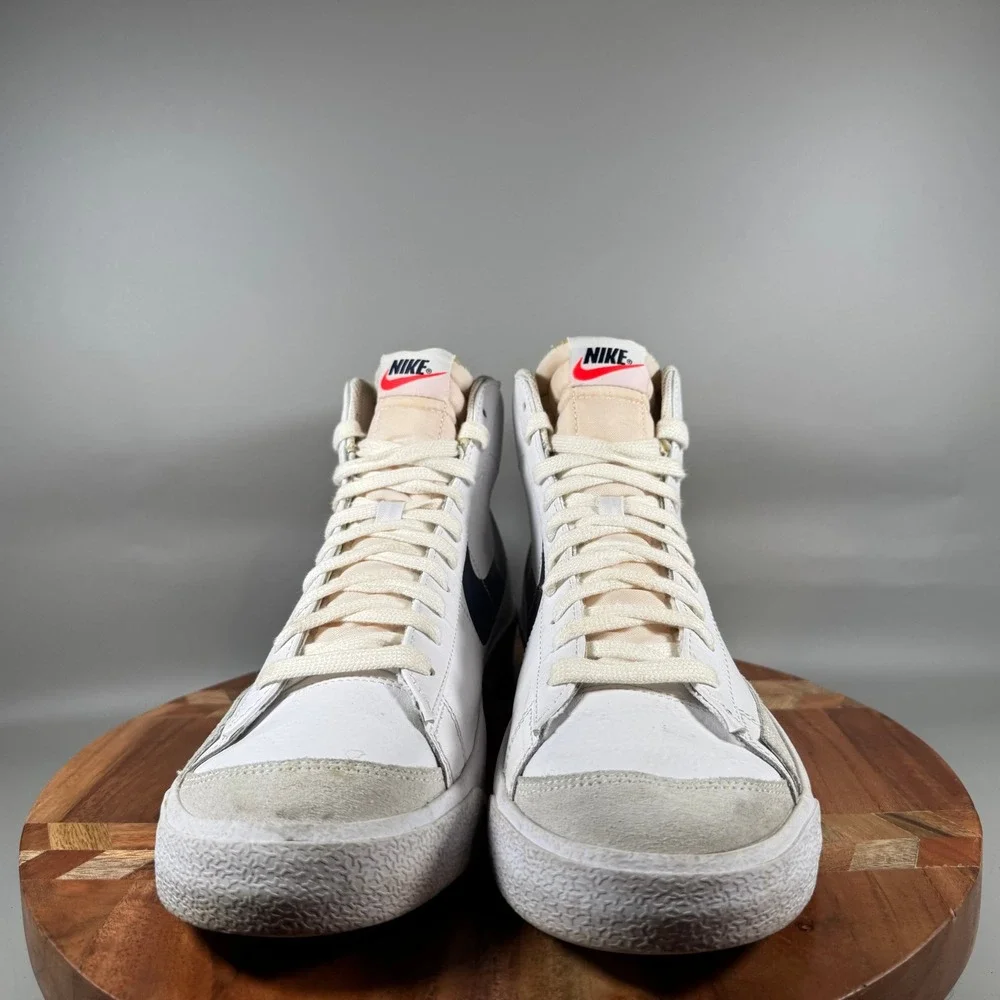 Nike Blazer Mid 77 Vintage White Navy Orange DA4651-100 Mens Sneakers